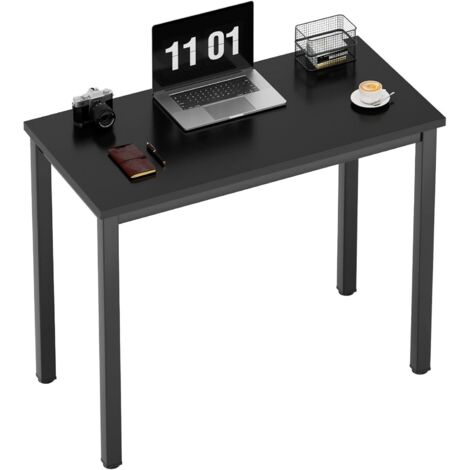 SOGES Scrivania per computer piccola 80 x 40 cm, scrivania per PC, scrivania per ufficio, scrivania angolare per ufficio domestico,Nero