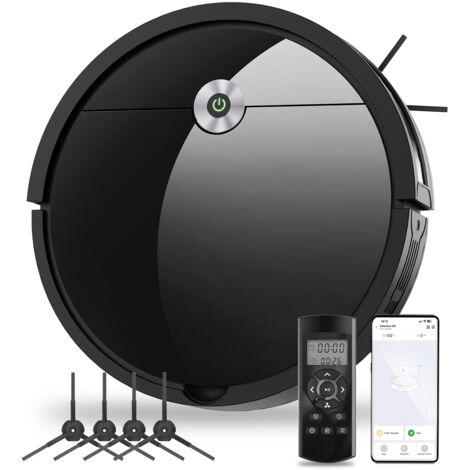 VACTIDY Cleanova W6-Aspirateur Robot-3000Pa-300ML-140 min Autonomie-Surface Couverte 140㎡-Recharge Automatique-Connecté Alexa/Google Home/IFTTT (1/5)