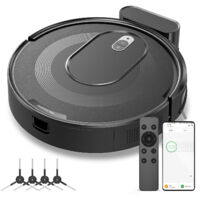 VACTIDY Cleanova W6+ -Aspirateur Robot-5000Pa-720ML-120 min Autonomie-Surface Couverte 120㎡-Anti-Poils-Recharge Automatique-Alexa/Google Home/IFTTT