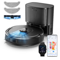 VACTIDY Cleanova W11-Robot Aspirateur-Laveur avec Station Auto-Vide-60 Jours Sans Vidange-5000Pa-180 min Autonomie-Navigation LDS-Alexa/Google Home/IFTTT/iWatch