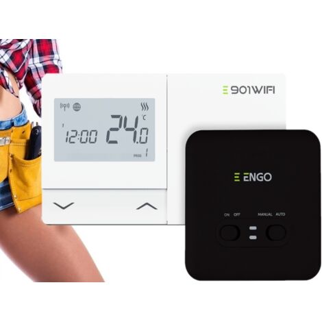 ENGO Régulateur Wi-Fi E901 - Blanc - Contrôle intelligent - Économie d'énergie et confort (1/5)