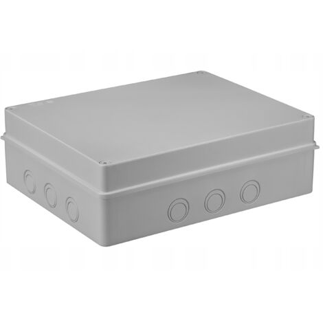 Pawbol Boîte électrique hermétique S-Box 716 - 380x300x120 mm - Grise - IP65 - Résistante l'humidité (1/5)