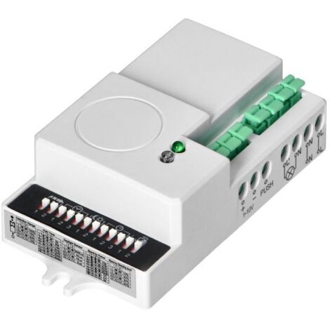 Mini détecteur de mouvement micro-ondes avec variateur, 360/180 degrés avec contrôle par cavalier, IP20, 1200 W