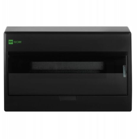 Elektro-Plast  Tableau Électrique 1x12 - Noir - Sécurisé - Élégant et Pratique - IP40