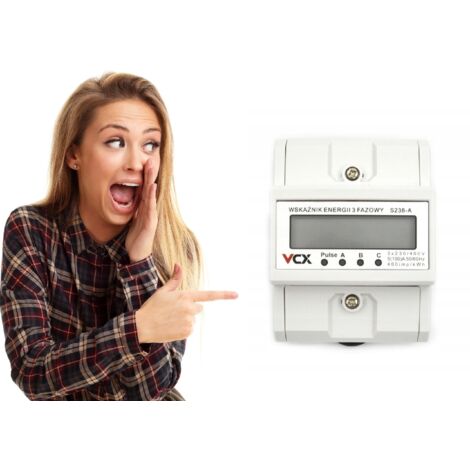 VCX  Compteur d'énergie triphasé S-238-A - 3x230/400V - Conforme - Mesure directe précise
