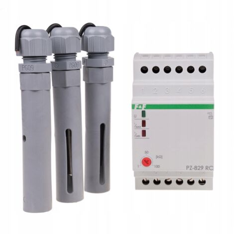 F&F Relais de contrôle de niveau d'eau PZ-829RC-WD - 3 sondes - Sensibilité réglable - IP20