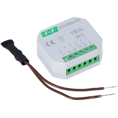 Variateur d'éclairage SCO-802-LED pour sources lumineuses LED, avec mémoire pour les réglages d'intensité d'éclairage, avec fonction Softstart (1/2)