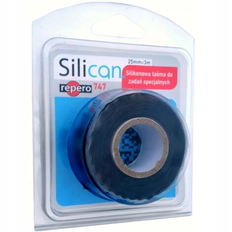 Sanitas Ruban Silicone Repero 747 - 25 mm x 3 m - Noir - Résistant aux Températures - Auto-vulcanisant (1/2)