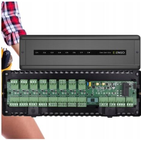 ENGO  Module de contrôle chauffage - 8 zones - 230V - Pratique et efficace - Installation facile