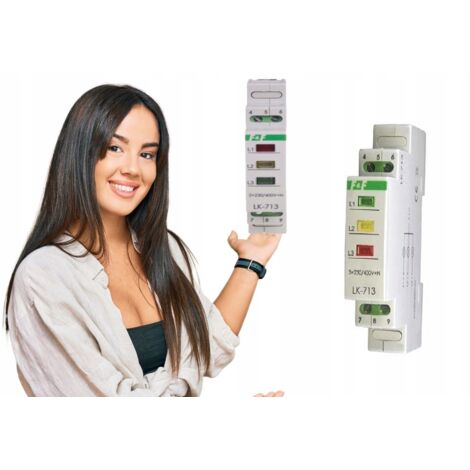 F&F Lampe de signalisation modulaire LK-713 - 230V - LED rouge/jaune/vert - Indicateur de tension