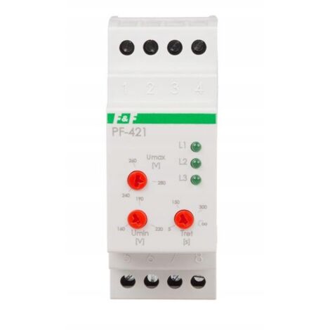 F&F Interrupteur de phase automatique PF-421 - 3x230V - Compact - Protection efficace - Réglable (1/3)