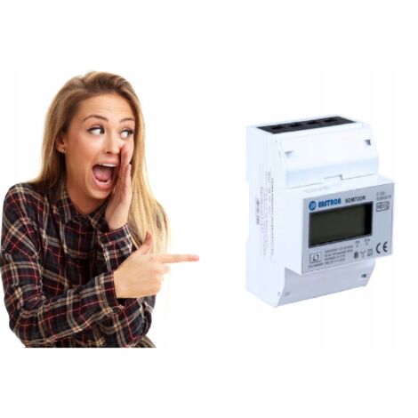 VCX Compteur d'énergie triphasé SDM72 DR - LCD - Précision classe 1 - Fonction reset - IP51 (1/4)