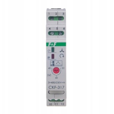 F&F Détecteur de phase CKF-317 - 3x400/230V - Protection moteur - Réglable et fiable