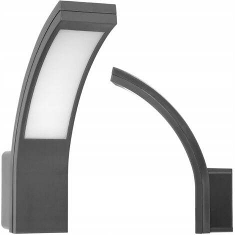 Orno Applique de Jardin LED 10W - Grise - Énergie Efficace - Résistante Intempéries - Design Moderne (1/4)