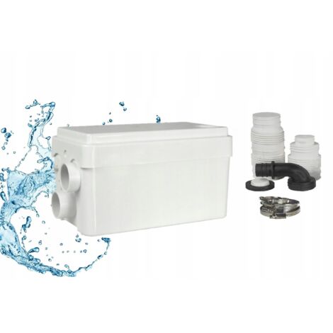 Pompe de relevage Mini Aquasan 250W – Compacte pour salle de bain – Max. hauteur 4m – Débit 80l/min – Fonctionnement automatique – IBO