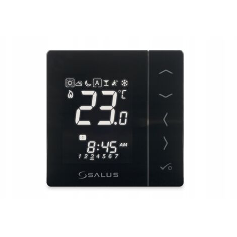 Salus Régulateur VS30B - Noir - Programmable - Économies d'Énergie - Utilisation Simple (1/3)