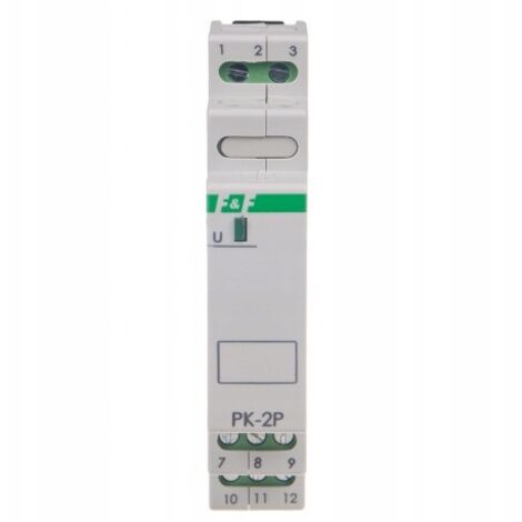 Relais électromagnétique PK-2P 12 V CA/CC, contact : 2P I = 2 x 8 A, 1 module (1/5)