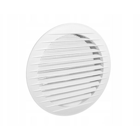 Dospel  Grille de ventilation ronde - 100 mm - Blanche - Esthétique et efficace - Montage mural