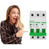 Gacia Disjoncteur B16 - 16A 3P - Sécurité Électrique - Protection Surtension - Indicateur Visuel