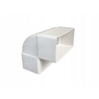 Dospel Coude vertical plat D/KPI 110x55 mm - Blanc - Durable et esthétique - Facile installer