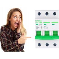 Gacia Disjoncteur SB6L B 3P 25A - Protection Systme - Indicateur de Fonctionnement - Sécurité Électrique