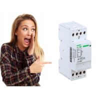 Gacia Contacteur Modulaire 25A - 2P - 230V - 4 Contacts - Contrôle Électrique Fiable - Montage Simple