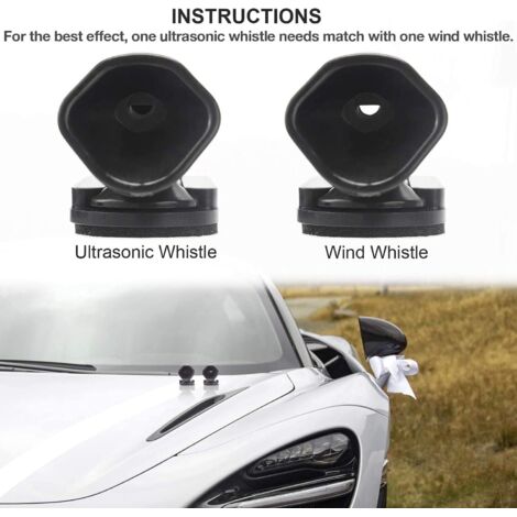 2 pièces voiture cerf sifflets dispositif anti-collision corne de cerf voiture conduite cerf