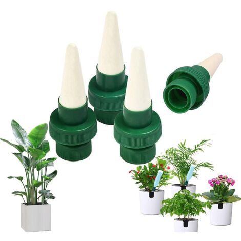 Irrigation Goutte a Goutte Bouteille, 4 Pièces Arrosage Goutte à Goutte en Céramique Arroseur Automatique Plantes Système D'Irrigation Automatique pour Jardin Maison Intérieur Extérieur (1/5)