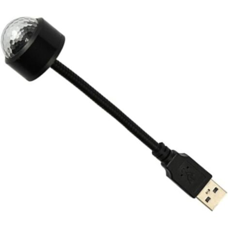 3pièces Lampe De Projection à Contrôle Vocal LED Ambiance Colorée Musique pour Voiture Éclairage Intérieur Et Décoration Auto (1/5)
