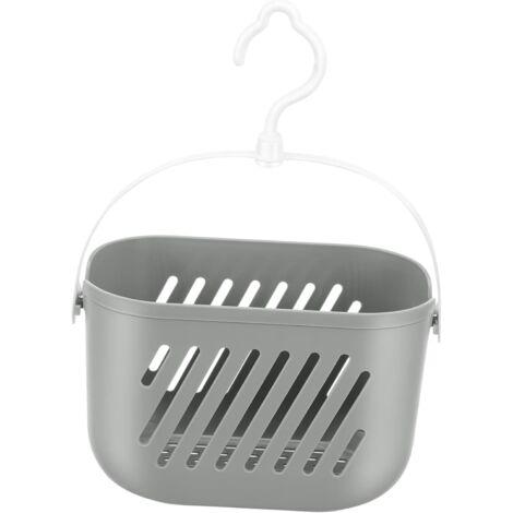 1pièces Panier De Rangement Suspendu Avec Organisateur De Cuisine Et Salle De Bain Pratique Pour Toiletries Et Accessoires Installation Facile Gris (1/5)