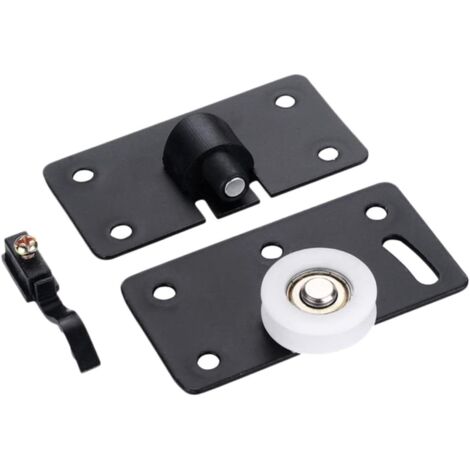 2pièces Lot De Galets De Porte Coulissante Roues De Guidage Pour Armoire Garde-robe Avec Rail De Support (1/5)