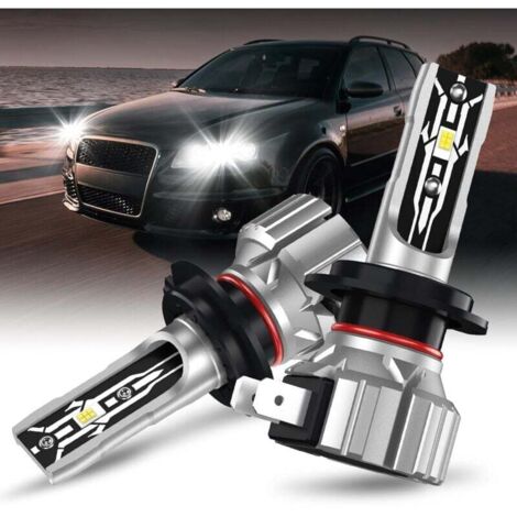 Ampoule H7 Led, Hi/Lo Beam Phare LED H7, 60W 6000K Blanc Phares pour Voiture et Moto, Ampoules Auto de Remplacement pour Ampoule Halogènes et Kit Xenon
