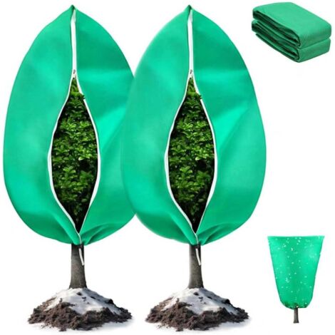 Voile Hivernage Plante Exterieur, 2 Articles Housse hivernage avec Cordon de Serrage à Fermeture, 80 120CM Protections Hivernales pour Pot, Respirant Housse de Protection pour Plantes (1/5)