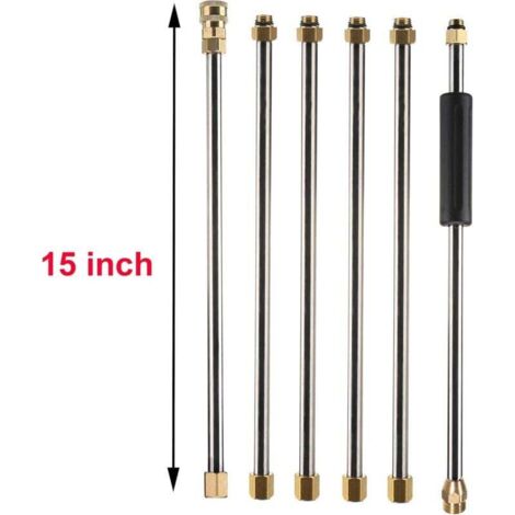 M MINGLE Lance D'Extension Nettoyeur Haute Pression 43,2 Cm - Raccord Rapide 6,35 Mm