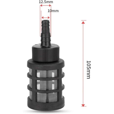 Lot de 2 filtres de tuyau d'aspiration durables pour nettoyeur haute pression, pompe à eau