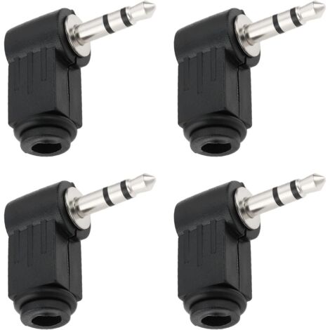 4X Adaptateurs Audio à Souder Prise Jack Stéréo 3,5 Mm Angle de 90 Degrés pour Casque Lecteurs MP3 Haut-parleurs (1/5)