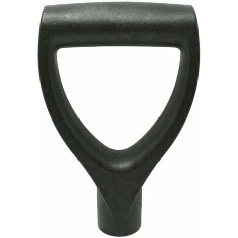 Manche de bêche Fourche de Jardin Manche de Pelle en Forme de D Poignée en Plastique pour Outils de creusage et de ratissage Noir