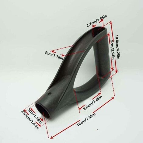 Manche De Bêche Ergonomique En Forme De Y TOPINCN - Structure Robuste En Fer Et Bois De Hêtre, Diamètre Intérieur 3,1 Cm, Soulage Le Dos De 15%