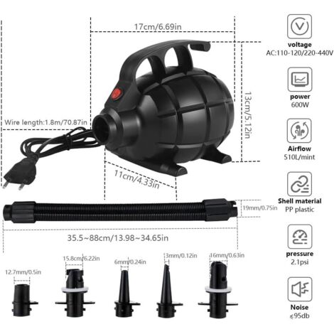 Vtizikl Pompe à Air Électrique pour Matelas Lits Gonflable, Sacs de Rangement Sous Vide – Mini Portable