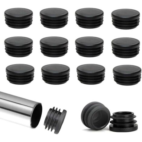 Lot de 40 Bouchons à Ailettes Ronds Capuchons de Protection Bouchons en Plastique Bouchon Pied de Chaise Bouchon en Plastique Rond 25mm Bouchon Tube Ronde,Convient aux tuyaux Métalliques, Chaises