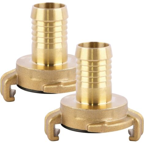 Raccord Rapide en Laiton 3/4 Pouce Couplage Rapide avec Filetage Externe 2 Pièces pour Tuyau Robinets Tuyaux D'arrosage
