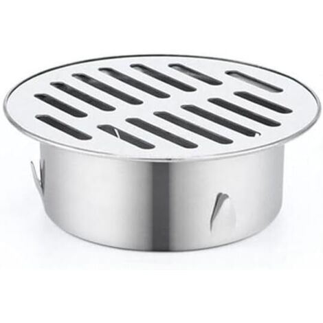 Siphon De Sol Rond en Acier Inoxydable, Grille De Goutte, Filtre Anti-Encrassement, Outils De Maison pour Balcon, Cour,Siphon De Sol pour Toit, Terrasse, Jardin ExtéRieur (ø110 mm)