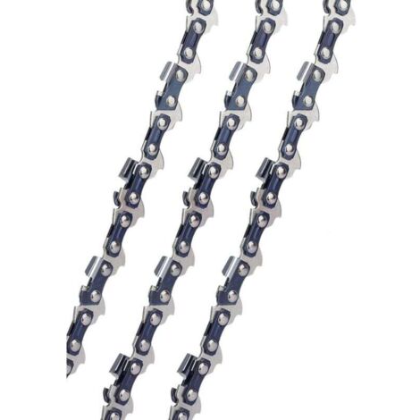 Chaine tronconneuse 3 x Chaînes de tronçonneuses 40cm 3/8" 55 Maillons d'Entraînement 1.3 mm, Faible Rebond compatible avec Stihl