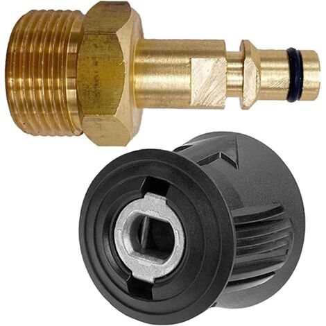 Adaptateur de nettoyeur haute pression avec adaptateur M22 14 mm à connexion rapide pour nettoyeur Karcher K2-K7, connecteur de tuyau, tuyau pour nettoyeur haute pression, adaptateur de tuyau