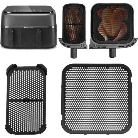 Grille Anti Projection pour Philips 3000 Dual Basket,2 Pcs Réutilisable Accessoires Air Fryer Moule Air Fryer Plat Silicone