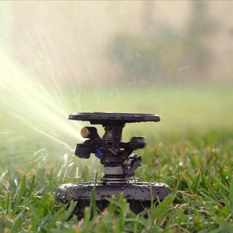 Arroseur Oscillant Pour Pelouse - Rotation 360°, Pulvérisation Réglable, Pour Jardin, Serre, Parterres De Fleurs