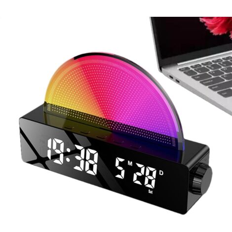 Réveil électronique pour enfants - Simulation du lever du soleil - Réveil intelligent - Réveil pour chambre à coucher - Affichage multicolore pour les gros dormeurs