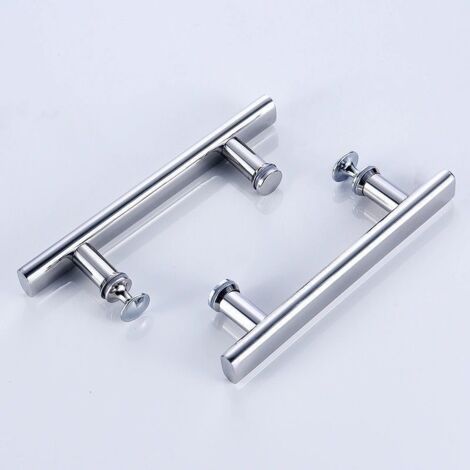 Poignée de meuble-Lot de 2 Poignée de porte de douche chromé de 145 mm (14,5 cm), trou à trou (1/5)