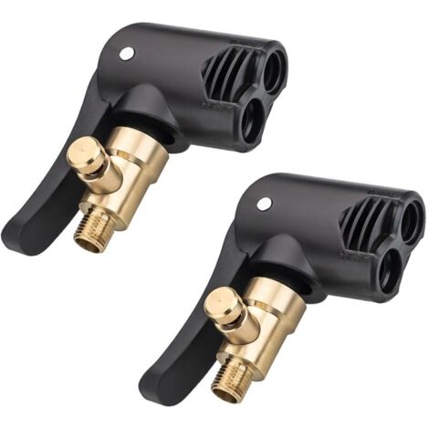 Lot de 2 adaptateurs de valve de voiture - Adaptateur de valve française - Adaptateur de valve française sur voiture - Adaptateur de valve française pour voiture - Moto - Gonfleur de pneu (1/5)
