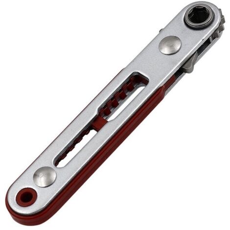 1pc Mini Clé à Cliquet, Clé à Cliquet Réversible Multifonctionnelle, Double Sens, 1/4 "(6,35 mm) Hexagone, Contrle Bidirectionnel Pour Embouts de Tournevis à Tête Simple/Double Perceuse Outil (1/5)